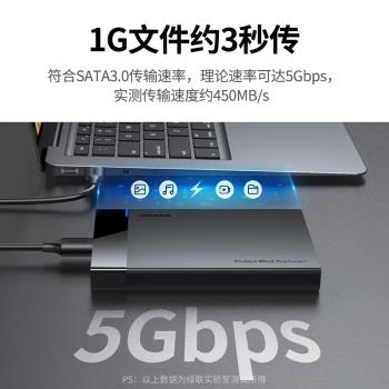 綠聯移動硬碟盒2.5英寸外接機械usb外接臺式機讀取固態硬碟保護殼