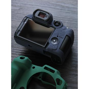 適用佳能R7相機套CANON eos r7矽膠套荔枝紋R8保護套相機配件