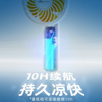 小熊電風扇手持風扇折疊便攜式小型迷你usb充電2024新款辦公室靜輕音學生宿舍桌面隨身小巧戶外攜帶超長續航