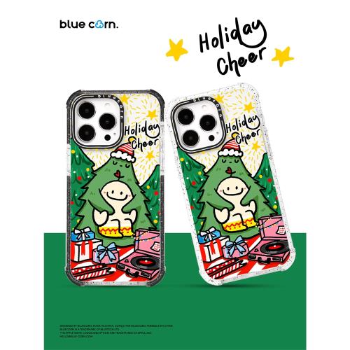 bluecorn 藍色苞米原創皮蛋的圣誕節適用于iPhone 16 15 pro max 時尚可愛magsafe鏡面磁吸防摔手機殼