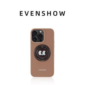 EVENSHOW春天新款超好看液態矽膠手機殼帶支架掛繩適用於蘋果iPhone16promax15pro14/13小眾高階感外殼套女