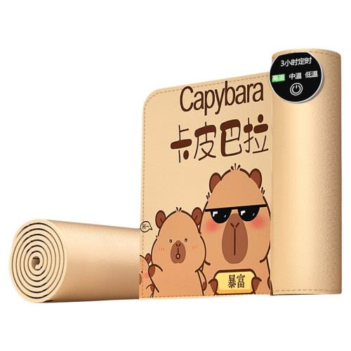 加熱鼠標墊辦公室桌面暖桌墊學生寫作業暖手神器2024冬季新款加熱桌墊卡通圖案鼠標墊石墨烯發熱可定時防水55