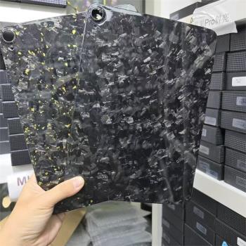 適用蘋果ipad Air4/5/6平板殼凱夫拉芳綸纖維10.9英寸耐磨鍛造碳亮亂紋11超薄保護套13寸高階商務男防摔5G