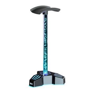 頭戴式耳機支架發光RGB拾音氛圍燈電競遊戲多功能炫酷網咖架子降噪收納專業頭梁保護