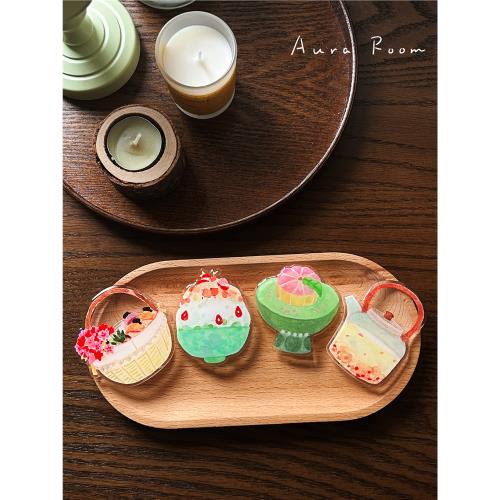 「Aura Room」手機透明氣囊支架 一朵苗原創刨冰甜點花籃可伸縮