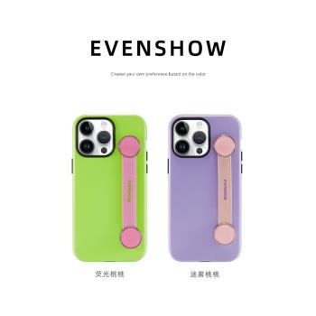 EVENSHOW2024夏天新款高階菲林手機殼適用於蘋果13系列iPhone15promax14小眾高階感防摔帶掛繩小清新保護套女