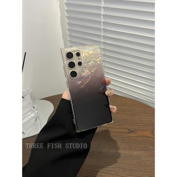 小眾高階感漸變貝殼紋適用三星s25/24ultra手機殼新款GalaxyS24個性s24+高階感網紅a23+防摔S22plus保護套潮