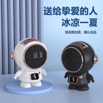 2024新款戶外掛脖風扇卡通迷你靜音小風扇手持便攜usb折疊電風扇