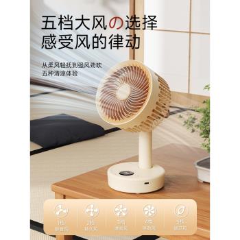 搖頭不著涼】2024新款家用睡眠小風扇靜音小型學生宿舍電扇辦公室便攜式usb充插電超長續航強力空調臺式桌面