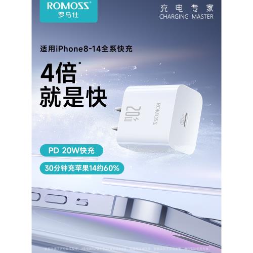羅馬仕typec充電頭適用蘋果16雙C線充電套裝iPhone15Promax充電線pd20w快充手機ipad平板數據線套裝通用插頭