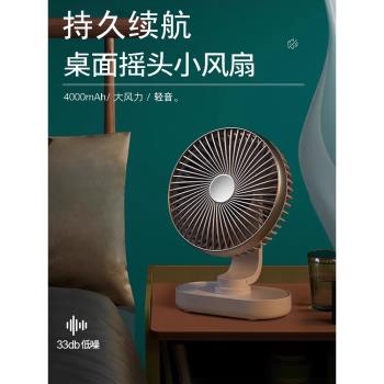 USB嬰兒床上寢室臺式搖頭小風扇