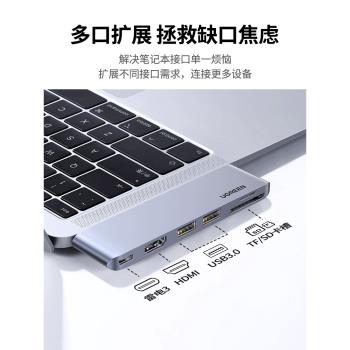 綠聯擴充套件塢適用macbook拓展塢air/pro蘋果電腦轉接頭hdmi配件M4