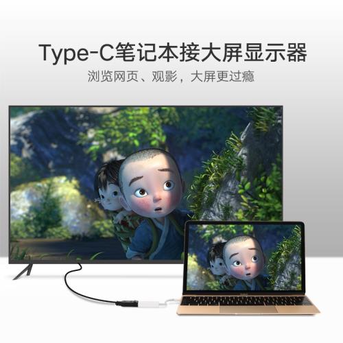 綠聯Type-C 轉 DP 轉換器4K/60HZ 白色 MM130/40372