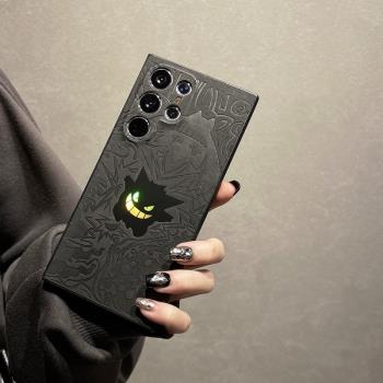 鐳射壓印小羊皮耿鬼適用三星GalaxyS25Ultra手機殼全包精孔矽膠防摔S24+卡通動漫日韓經典S23U情侶高階感s22u