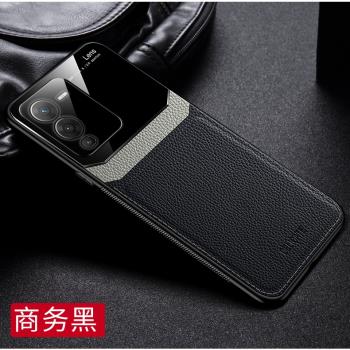 vivos15手機殼S15Pro皮紋保護套vivo軟矽膠全包邊S15e個性防摔pro精孔鏡頭後蓋5G潮牌男女情侶新款皮質外殼薄