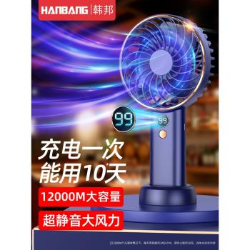 usb電動手拿握桌面上靜音小風扇