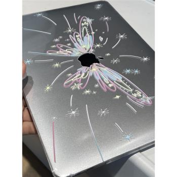 汪三歲原創「煙花蝶」原創設計MacBook保護殼蘋果筆記本2024款M4pro14寸16寸air13寸M1/M2/M3保護套配件