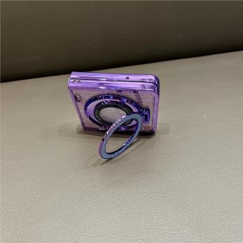 一衛適用oppo findn2flip手機殼折疊手機保護殼電鍍n2flip夏季新品金屬手機殼潮牌手鏈翻蓋鑲