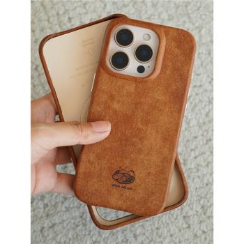 物致WUZHI®植鞣真皮手機殼適用iPhone16ProMax磁吸magsafe蘋果16Plus iPhone16