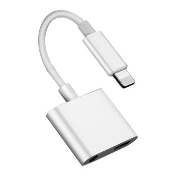 適用於蘋果耳機轉換器iphone14/13/12pro/11/xsmax手機平板IPAD音頻線lightning轉3.5mm圓口充電二合一轉接頭