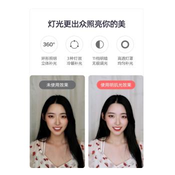 手機環形補光燈美顏嫩膚 網紅神器室內10寸拍照燈光大光圈環形打光燈手機攝影自拍通用落地式支架三腳架