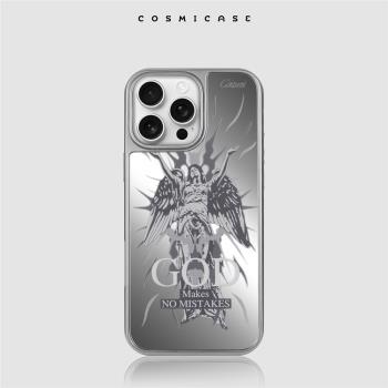 CosmiCase 幸運之神 電鍍銀色鏡面磁吸手機殼適用於iPhone16/16Pro/16ProMax