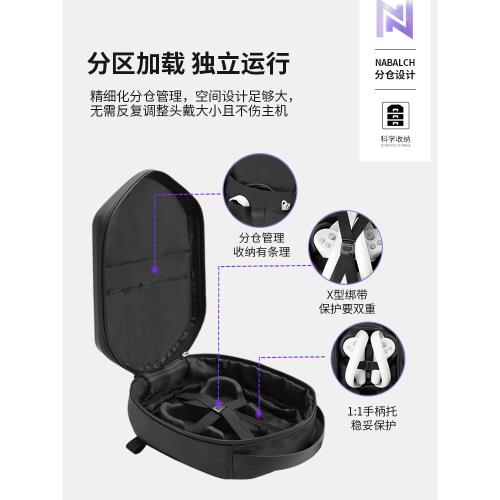 適用PICO 4Ultra/4Pro收納包1:1開槽官方包同款內托pico4便攜包YVR 2quest Pro官方原裝VR配件近視鏡片串流線