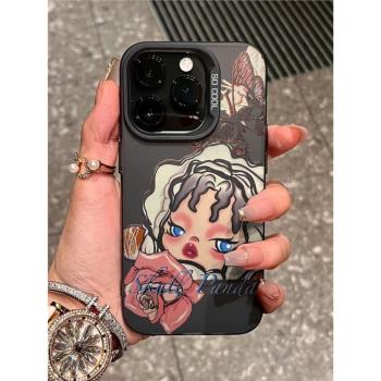 蝴蝶泡泡瑪特iPhone蘋果15保護殼x/13promax/15可愛軟xsmax軟殼13casetify手機殼瑪特手機套卡通15手機