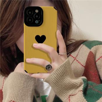 蘋果16pro手機殼新款簡約愛心15promax高階感13pro全包12防摔11適用iphone15矽膠14pro個性創意16promax女款