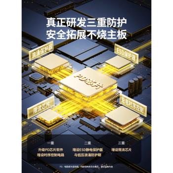 綠聯typec拓展塢macbook pro轉換器雷電配件usb擴充套件適用電腦轉接頭手機Mac筆記本擴充套件塢雙hdmi網線轉介面
