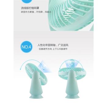 瑞聲達usb小風扇可充電迷你隨身學生宿舍床上超靜音辦公室桌面臺式電扇手持便攜式小型大風力蓄電電風扇家用