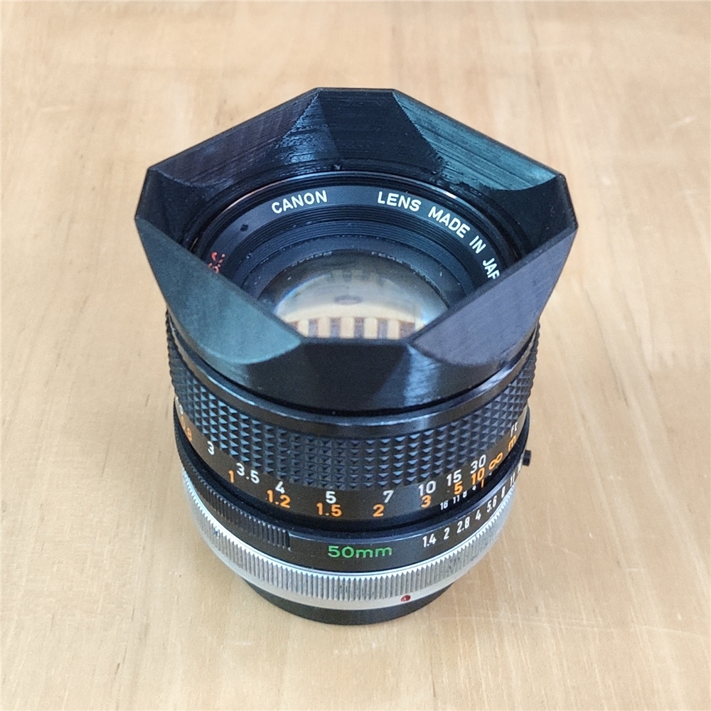 自制適用佳能CANON FD 50mm 1:1.4 S.S.C.系列鏡頭遮光罩24 35|鏡頭配件