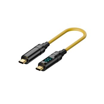 雙頭typec數據線彈簧伸縮全功能PD100W快充20Gb傳輸8K高畫質視頻線Gen2移動硬碟盒顯示器手機筆記本電腦一線通