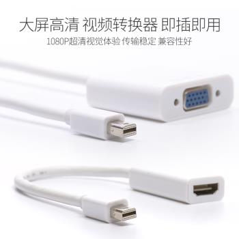適用於蘋果MacBook電腦mini DP雷電thunderbolt介面HDMI轉換器接頭VGA線投影儀筆記本同屏投屏電視連顯示器