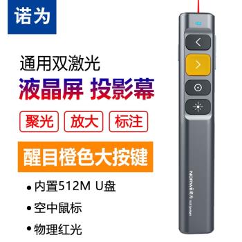 諾為N28 Spotlight充電數字鐳射翻頁筆鼠標ppt遙控筆投影筆教師用