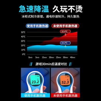 無線手機半導體水冷式散r熱器製冷雙風扇手機發燙降溫神器散熱背