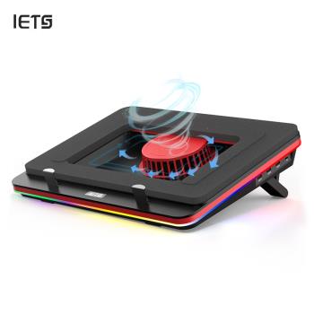 IETS遊戲本筆記本散熱器GT300/GT500RGB壓風式散熱器電腦底座托架