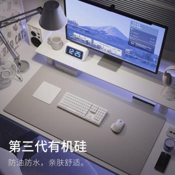 尼基科caper滑鼠墊e矽膠電腦桌墊辦公室桌面超大鍵盤學生書桌墊子
