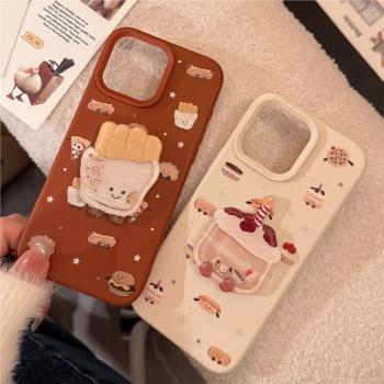 趣味薯條搖搖樂iphone16手機殼蘋果15promax矽膠14適用13立體卡通