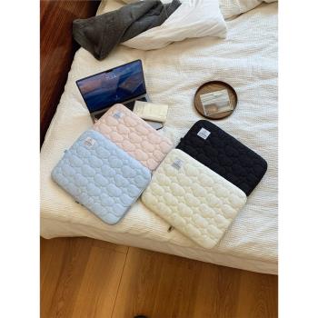 跨境韓國ins可愛雲朵刺繡ipad平板電腦包11/13/15寸筆記本收納包