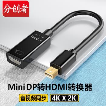 分創者 minidp轉hdmi轉換器接頭4K高畫質筆記本連線顯示器投影儀雷電線適用蘋果macbook/surface電腦小dp轉hdni