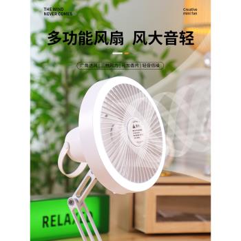 thetree電風扇桌面折疊小風扇360度旋轉鋁合金家用靜音小型辦公室桌上臺扇學生宿舍迷你大風力臺式降溫循環扇