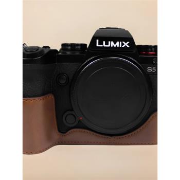 適用松下GX85相機包LX10微單GH6 GH5S保護套S5復古風皮套底座LX100M2半套