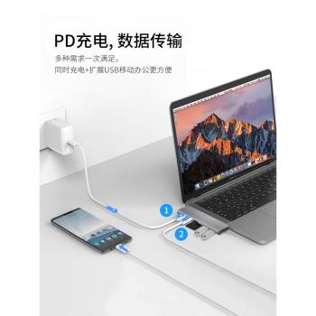 適用蘋果電腦轉接頭MacBookAir拓展塢typec無線介面筆記本pro擴充套件hdmi鍵盤u盤轉換器m2直插式m1硬碟usb雷電