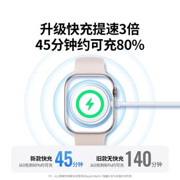 綠聯手錶充電器適用蘋果applewatchs10iwatchS9s6SE2無線充電器線s7便攜磁吸頭mfi支架S8代s6ultra2快充底座
