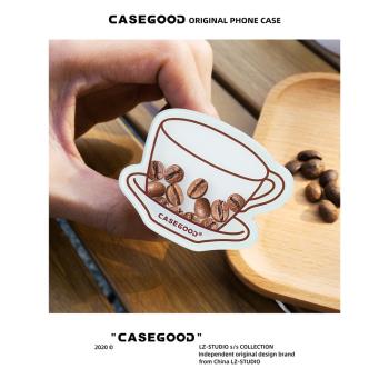 casegood原創小眾創意咖啡杯磁吸氣囊手機支架搖搖樂桌面便攜ins