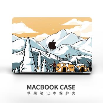適用於2024新款蘋果筆記本MacBook電腦保護殼Air13 14 Pro16系列保護套全包防滑殼13.3英寸mac殼電腦保護外殼