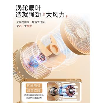 搖頭桌面小風扇靜音小型家用宿舍電扇辦公室桌上便攜式usb充插電超長續航迷你製冷強力迴圈無聲空調夏季神器