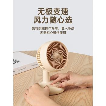 usb桌面小風扇電風扇小型循環扇辦公室迷你便攜式充電製冷宿舍家用臥室靜音空氣廚房壁掛床上隨身空調扇工位
