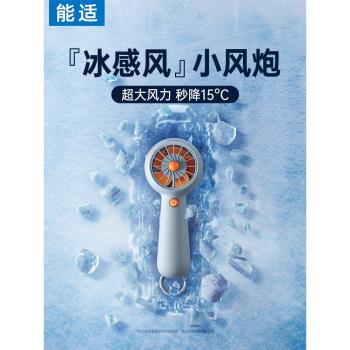 2024新款手持小風扇超長續航靜音電動強力usb充電線製冷高速渦輪迷你便攜式隨身辦公室桌上學生宿舍桌面卡通